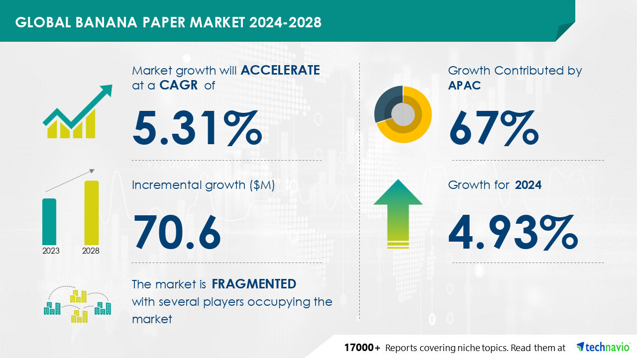 Latest market research report titled Global banana paper market 2024-2028
